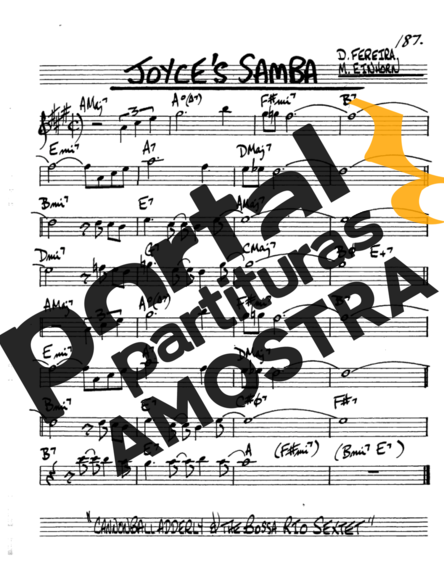The Real Book of Jazz Joyces Samba partitura para Saxofone Alto (Eb)