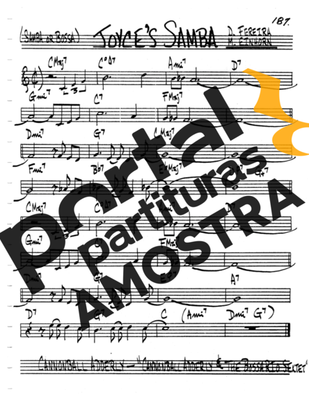 The Real Book of Jazz Joyces Samba partitura para Teclado