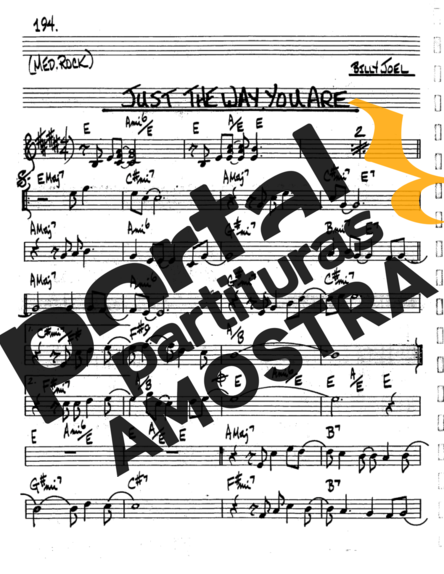 The Real Book of Jazz Just The Way You Are partitura para Saxofone Tenor Soprano (Bb)