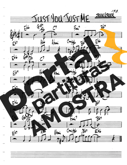 The Real Book of Jazz Just You Just Me partitura para Flauta Transversal