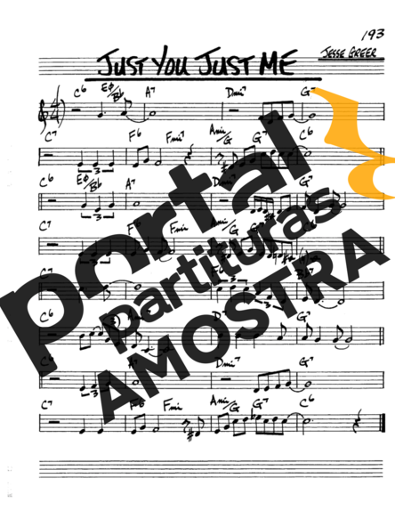 The Real Book of Jazz Just You Just Me partitura para Saxofone Alto (Eb)