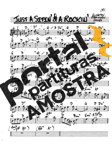 The Real Book of Jazz Just a Sitin and a Rockin partitura para Saxofone Alto (Eb)