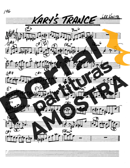 The Real Book of Jazz Karys Trance partitura para Saxofone Alto (Eb)