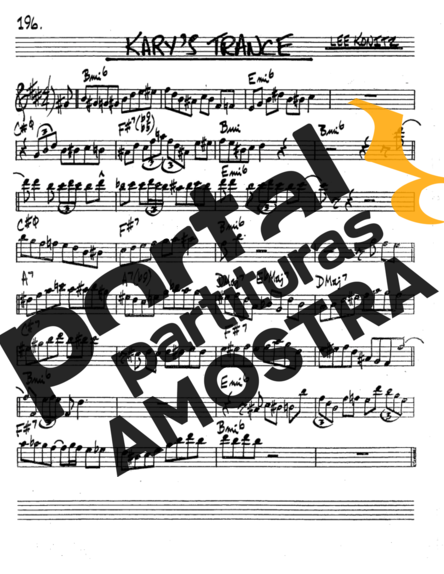 The Real Book of Jazz Karys Trance partitura para Saxofone Tenor Soprano (Bb)