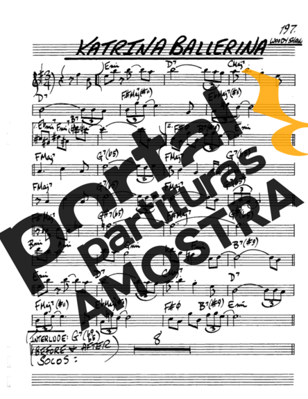 The Real Book of Jazz Katrina Ballerina partitura para Saxofone Alto (Eb)