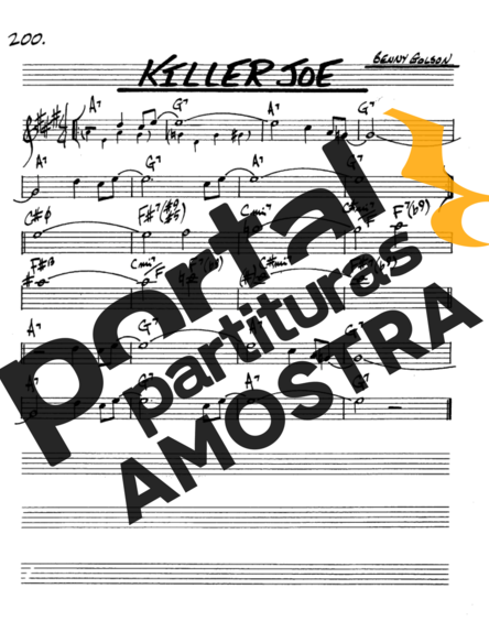 The Real Book of Jazz Killer Joe partitura para Saxofone Alto (Eb)