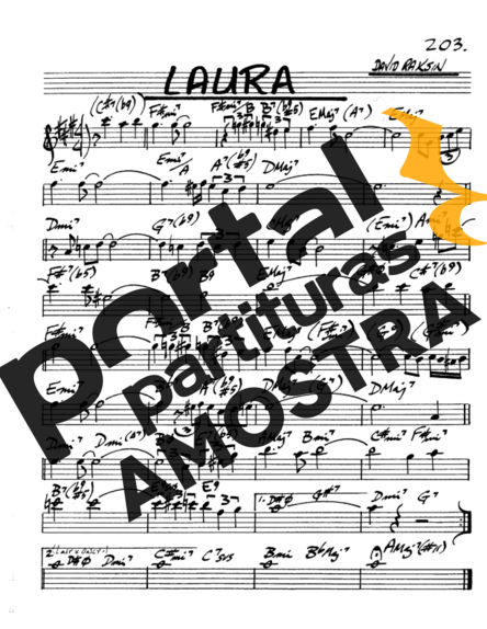 The Real Book of Jazz Laura partitura para Saxofone Alto (Eb)