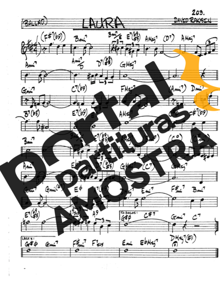 The Real Book of Jazz Laura partitura para Saxofone Tenor Soprano (Bb)