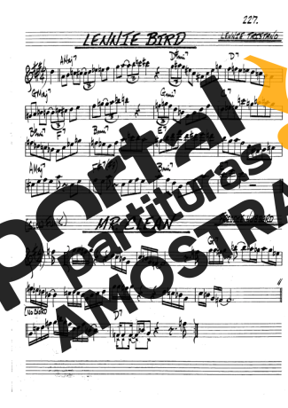 The Real Book of Jazz Lennie Bird partitura para Clarinete (Bb)