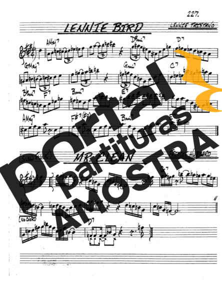 The Real Book of Jazz Lennie Bird partitura para Saxofone Tenor Soprano (Bb)