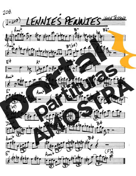 The Real Book of Jazz Lennies Pennies partitura para Saxofone Alto (Eb)