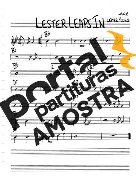 The Real Book of Jazz Lester Leaps In partitura para Flauta Transversal