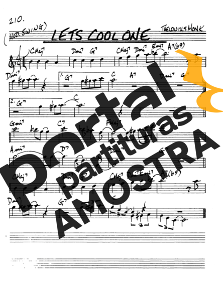 The Real Book of Jazz Lets Cool One partitura para Saxofone Alto (Eb)