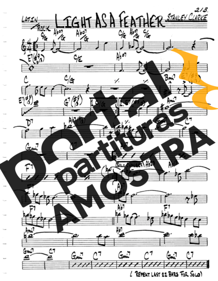 The Real Book of Jazz Light As A Feather partitura para Teclado