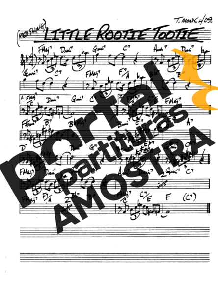 The Real Book of Jazz Little Rootie Tootie partitura para Saxofone Alto (Eb)