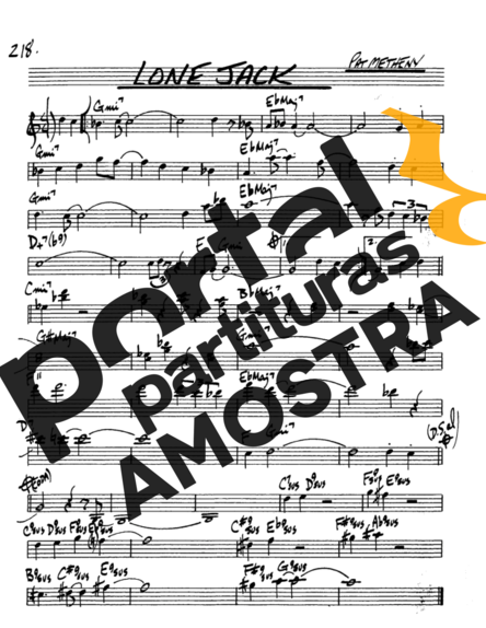The Real Book of Jazz Lone Jack partitura para Saxofone Alto (Eb)