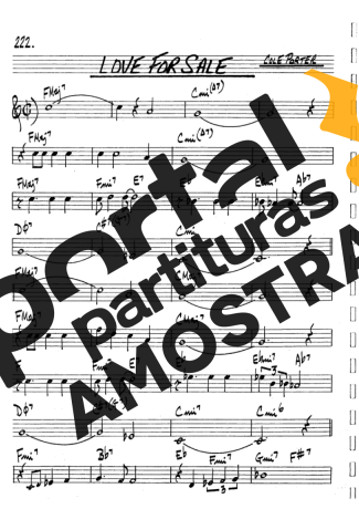 The Real Book of Jazz Love For Sale partitura para Clarinete (Bb)