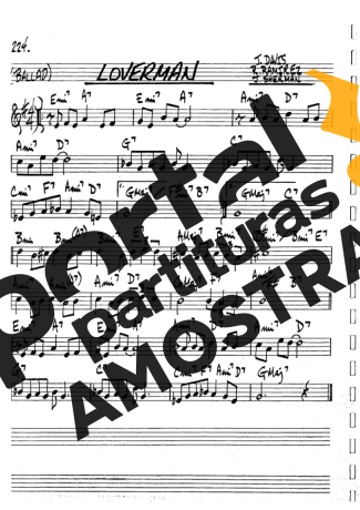 The Real Book of Jazz Loverman partitura para Clarinete (Bb)