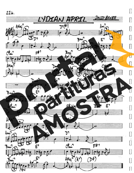 The Real Book of Jazz Lydian April partitura para Saxofone Tenor Soprano (Bb)