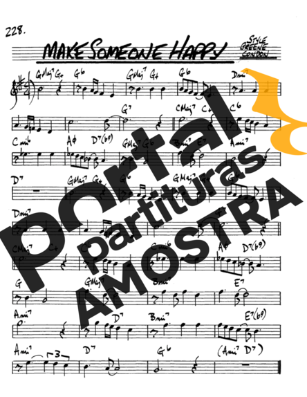 The Real Book of Jazz Make Someone Happy partitura para Saxofone Alto (Eb)