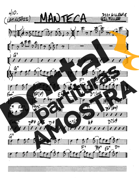 The Real Book of Jazz Manteca partitura para Saxofone Alto (Eb)