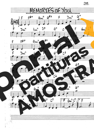 The Real Book of Jazz Memories Of You partitura para Clarinete (Bb)