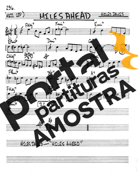 The Real Book of Jazz Miles Ahead partitura para Saxofone Tenor Soprano (Bb)