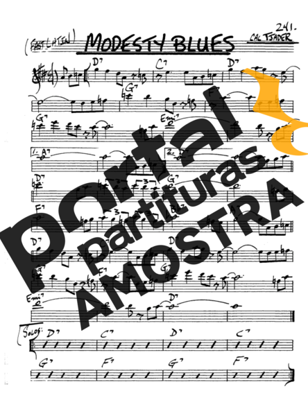 The Real Book of Jazz Modesty Blues partitura para Saxofone Alto (Eb)