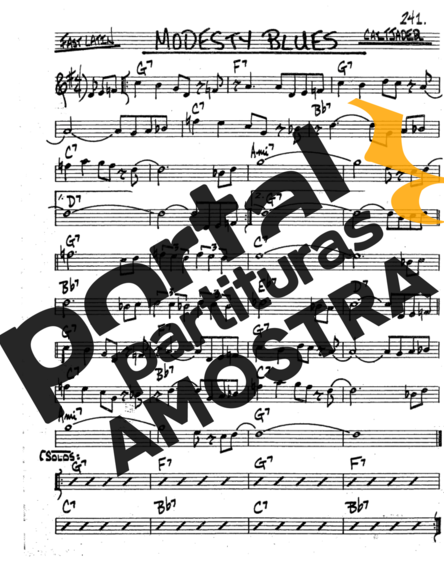 The Real Book of Jazz Modesty Blues partitura para Saxofone Tenor Soprano (Bb)
