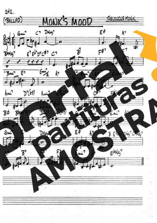 The Real Book of Jazz Monks Mood partitura para Clarinete (Bb)