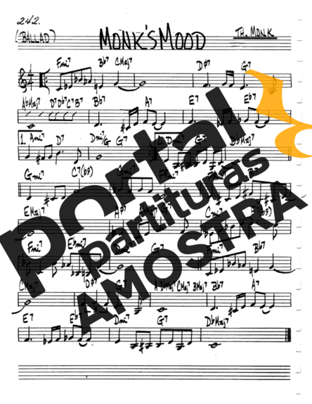 The Real Book of Jazz Monks Mood partitura para Flauta Transversal