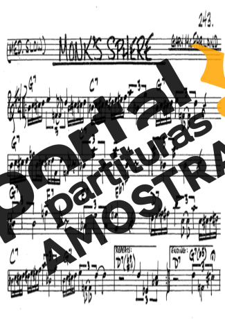 The Real Book of Jazz Monks Sphere partitura para Clarinete (Bb)