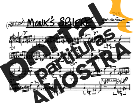 The Real Book of Jazz Monks Sphere partitura para Saxofone Alto (Eb)