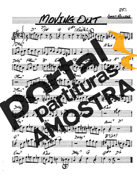 The Real Book of Jazz Moving Out partitura para Saxofone Alto (Eb)
