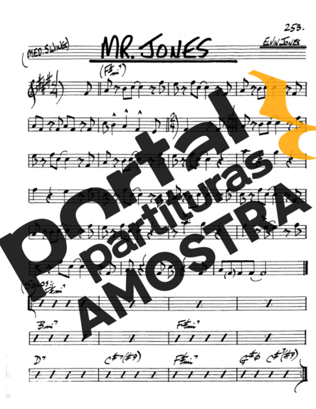 The Real Book of Jazz Mr Jones partitura para Saxofone Alto (Eb)