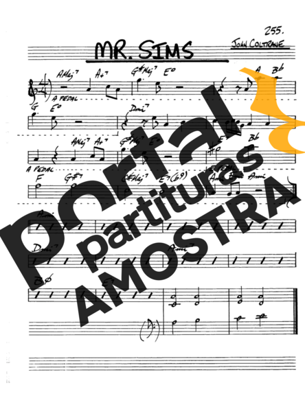 The Real Book of Jazz Mr Sims partitura para Saxofone Alto (Eb)