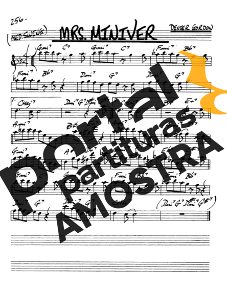The Real Book of Jazz Mrs Miniver partitura para Saxofone Alto (Eb)