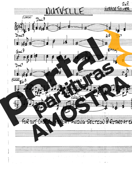 The Real Book of Jazz Nutville partitura para Saxofone Tenor Soprano (Bb)