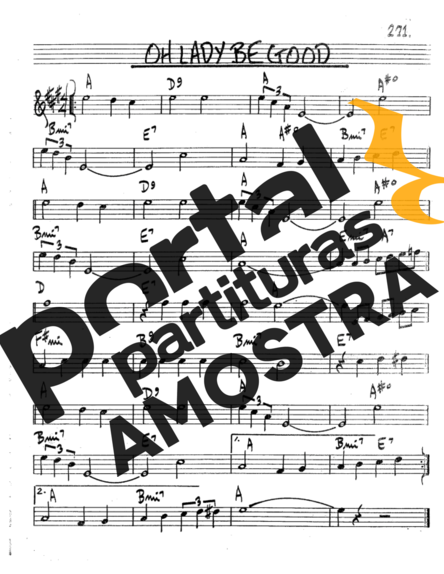 The Real Book of Jazz Oh Lady Be Good partitura para Saxofone Tenor Soprano (Bb)