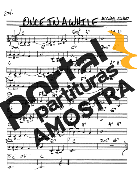 The Real Book of Jazz Once In A While partitura para Saxofone Alto (Eb)