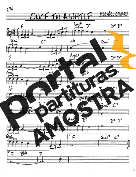The Real Book of Jazz Once In A While partitura para Saxofone Tenor Soprano (Bb)