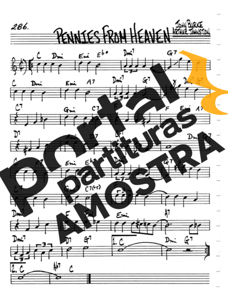 The Real Book of Jazz Pennies From Heaven partitura para Flauta Transversal