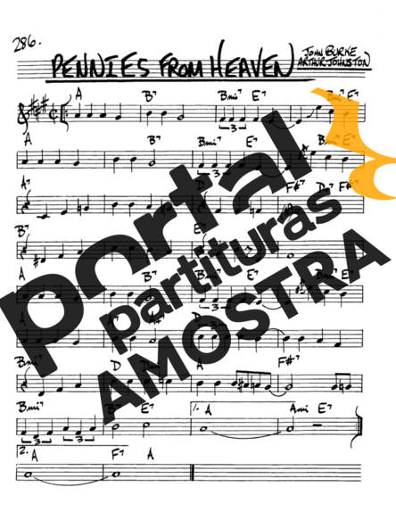 The Real Book of Jazz Pennies From Heaven partitura para Saxofone Alto (Eb)