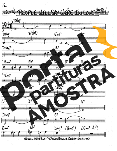 The Real Book of Jazz People Will Say We're In Love partitura para Saxofone Tenor Soprano (Bb)