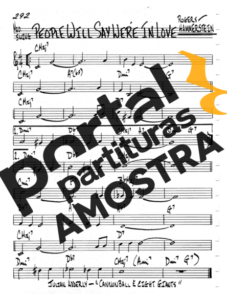 The Real Book of Jazz People Will Say We're In Love partitura para Teclado