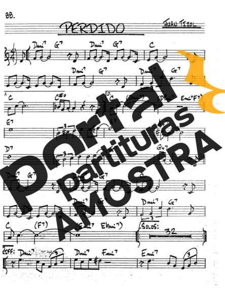 The Real Book of Jazz Perdido partitura para Saxofone Tenor Soprano (Bb)