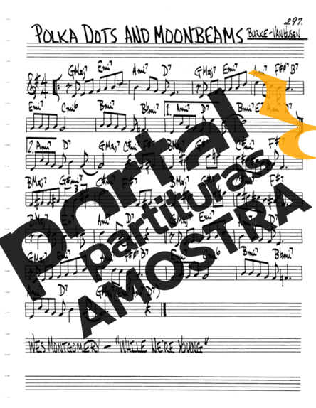 The Real Book of Jazz Polka Dots And Moonbeams partitura para Gaita