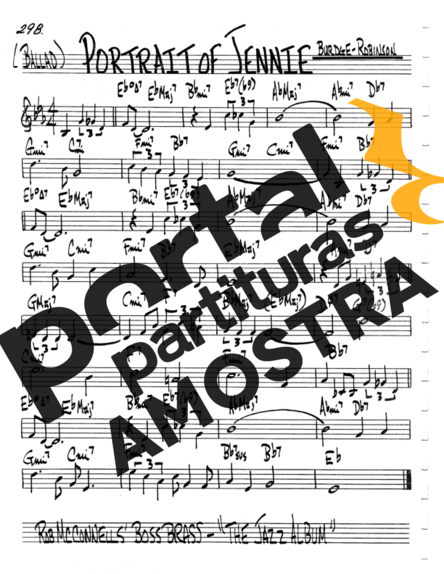 The Real Book of Jazz Portrait Of Jennie partitura para Gaita