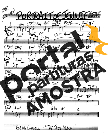 The Real Book of Jazz Portrait Of Jennie partitura para Saxofone Alto (Eb)