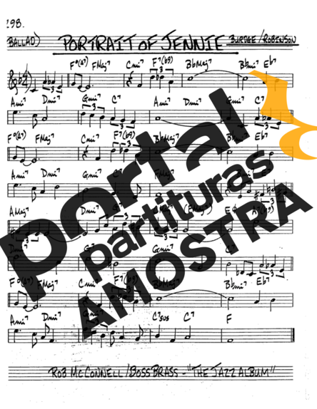 The Real Book of Jazz Portrait Of Jennie partitura para Saxofone Tenor Soprano (Bb)